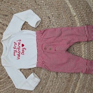 First Valentine's Day Carter's White Baby Set